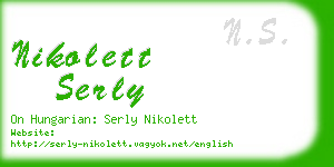 nikolett serly business card